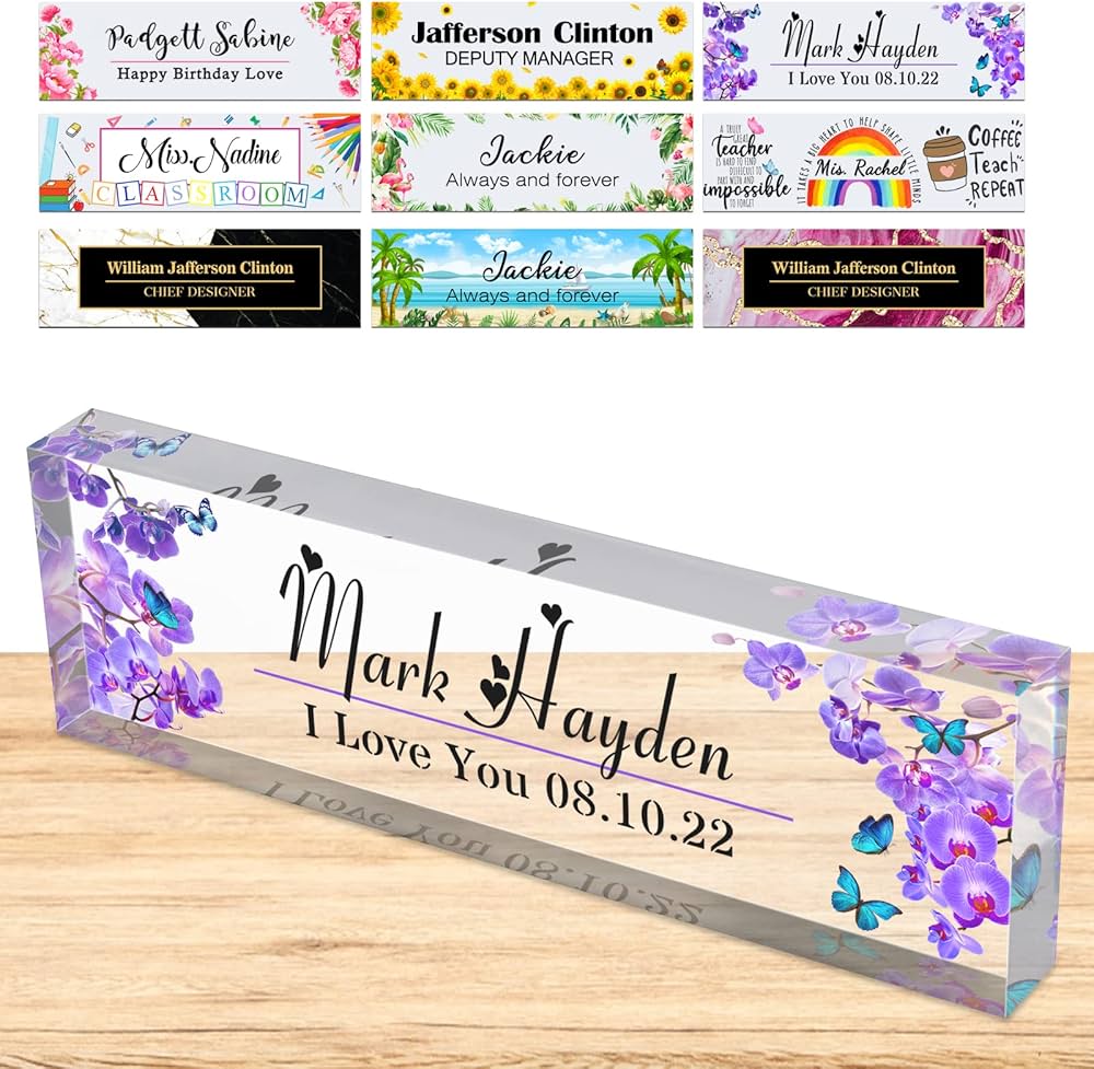 Amazon | カスタムネームプレート デスク用ネームプレート